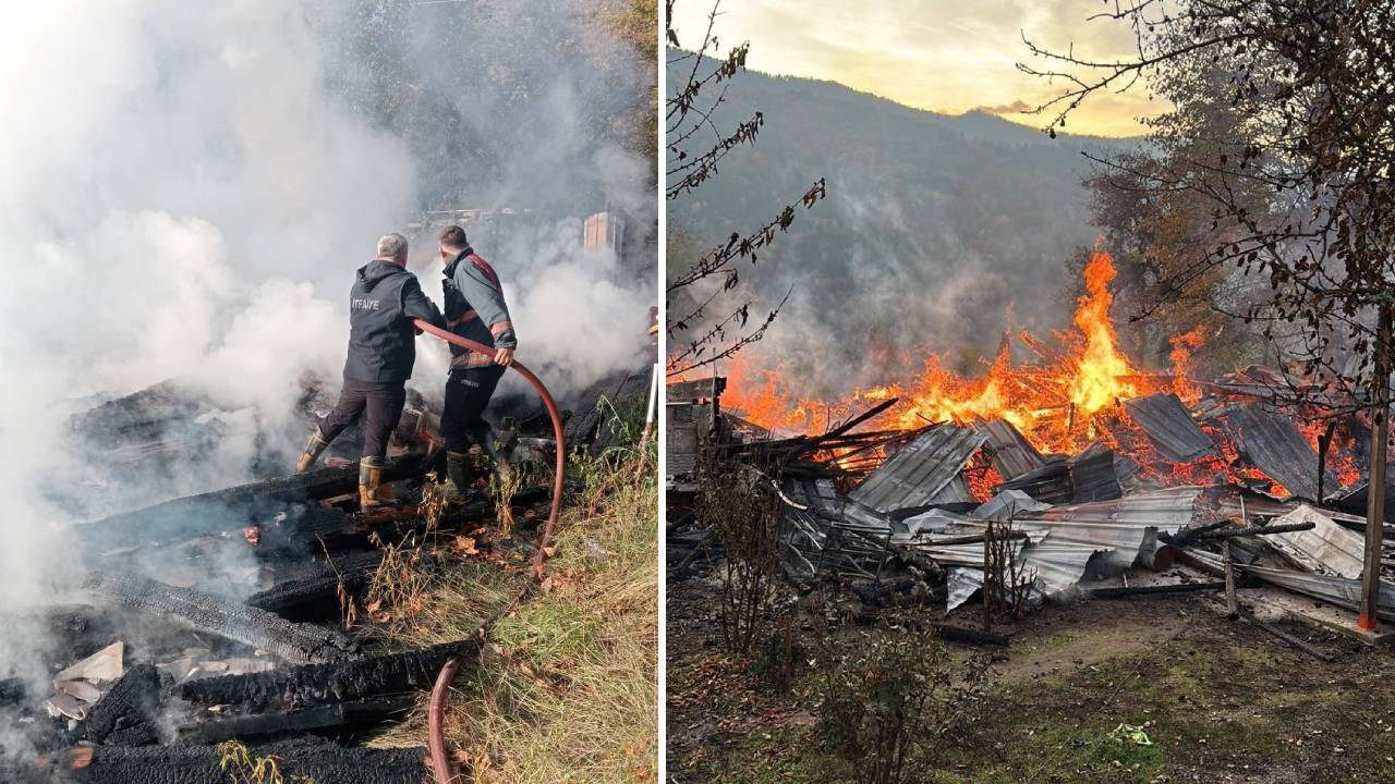 Ahşap evde korkutan yangın: 5 kişi dumandan etkilendi!